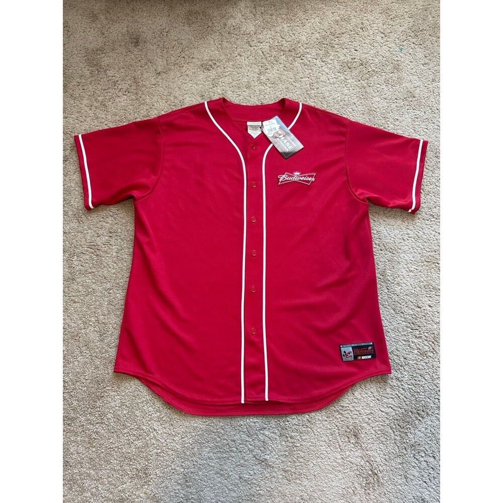 Kasey Khane Chase Authentics Budweiser NWT Nascar Baseball Style Jersey Size XL